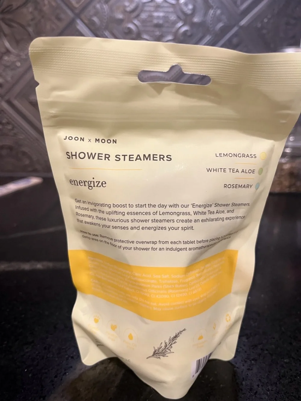 Join X Moon Energize Shower Steamers- Lemongrass, White Tea Aloe, and Rosemary